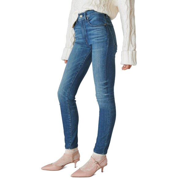 Women's High Rise Skinny Jeans Cotton Spandex 28W 27L Medium Wash - Picture 3 of 6